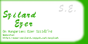 szilard ezer business card